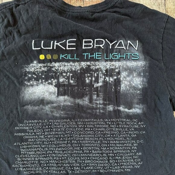 Luke Bryan kill the lights band tour short sleeve women’s t-shirt tee -L - Picture 8 of 8